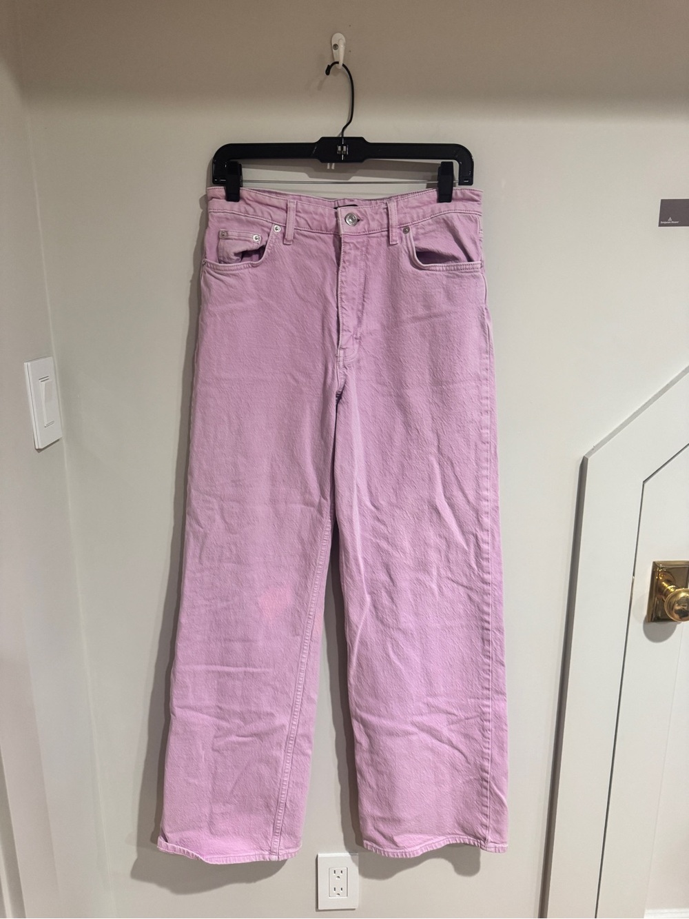 Make High-Rise Straight Leg Jeans — Pink
